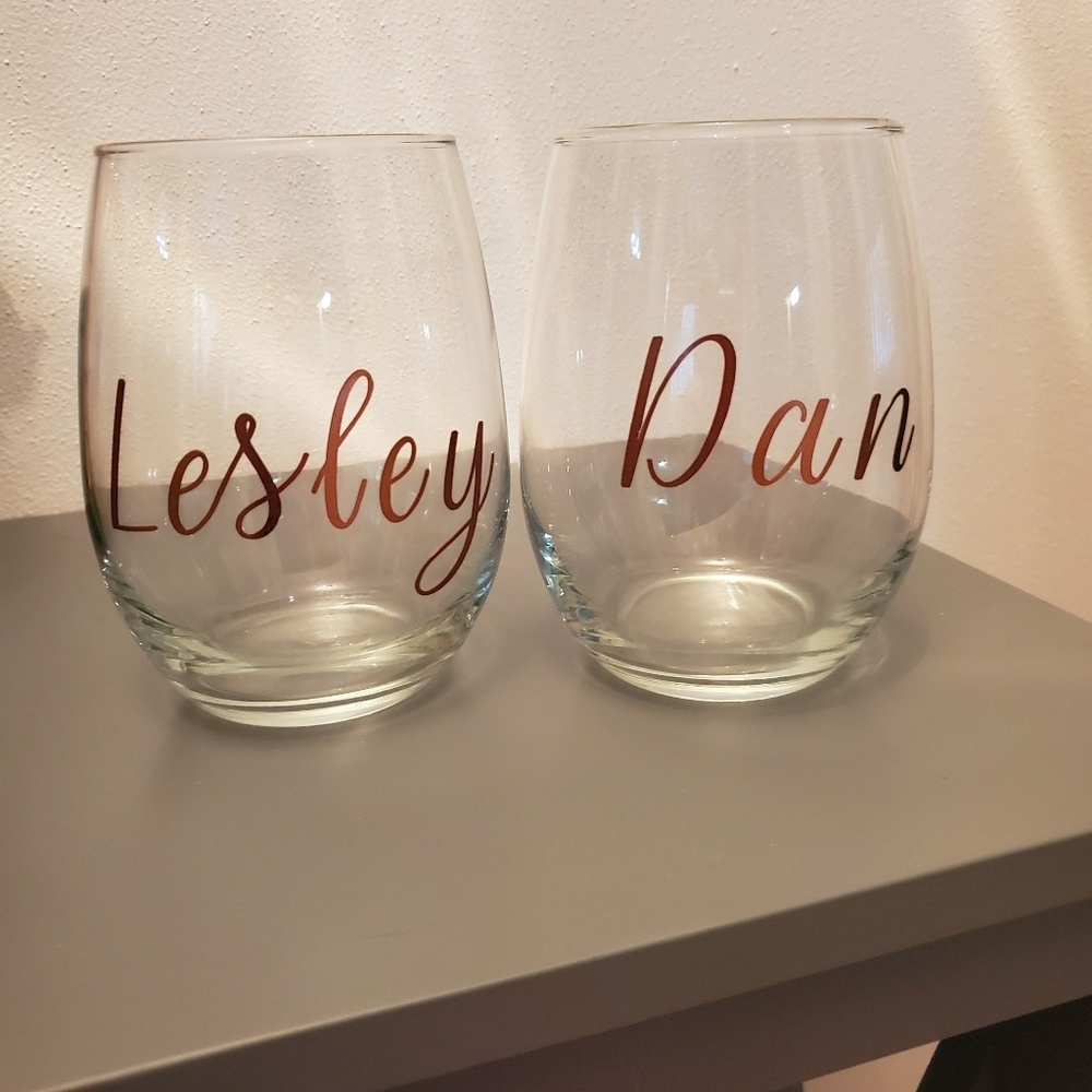 Custom made wine glasses